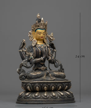 Chenrezig Oxidized Figurine | Symbol of Compassion and Enlightenment