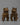 Copper Lion Statue Set