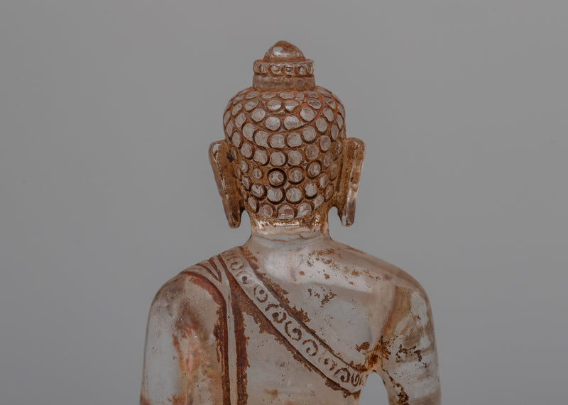 Crystal Buddha Shakyamuni Statue | A Stunning Symbol of Serenity and Spiritual Grace