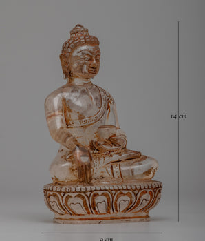 Crystal Buddha Shakyamuni Statue | A Stunning Symbol of Serenity and Spiritual Grace