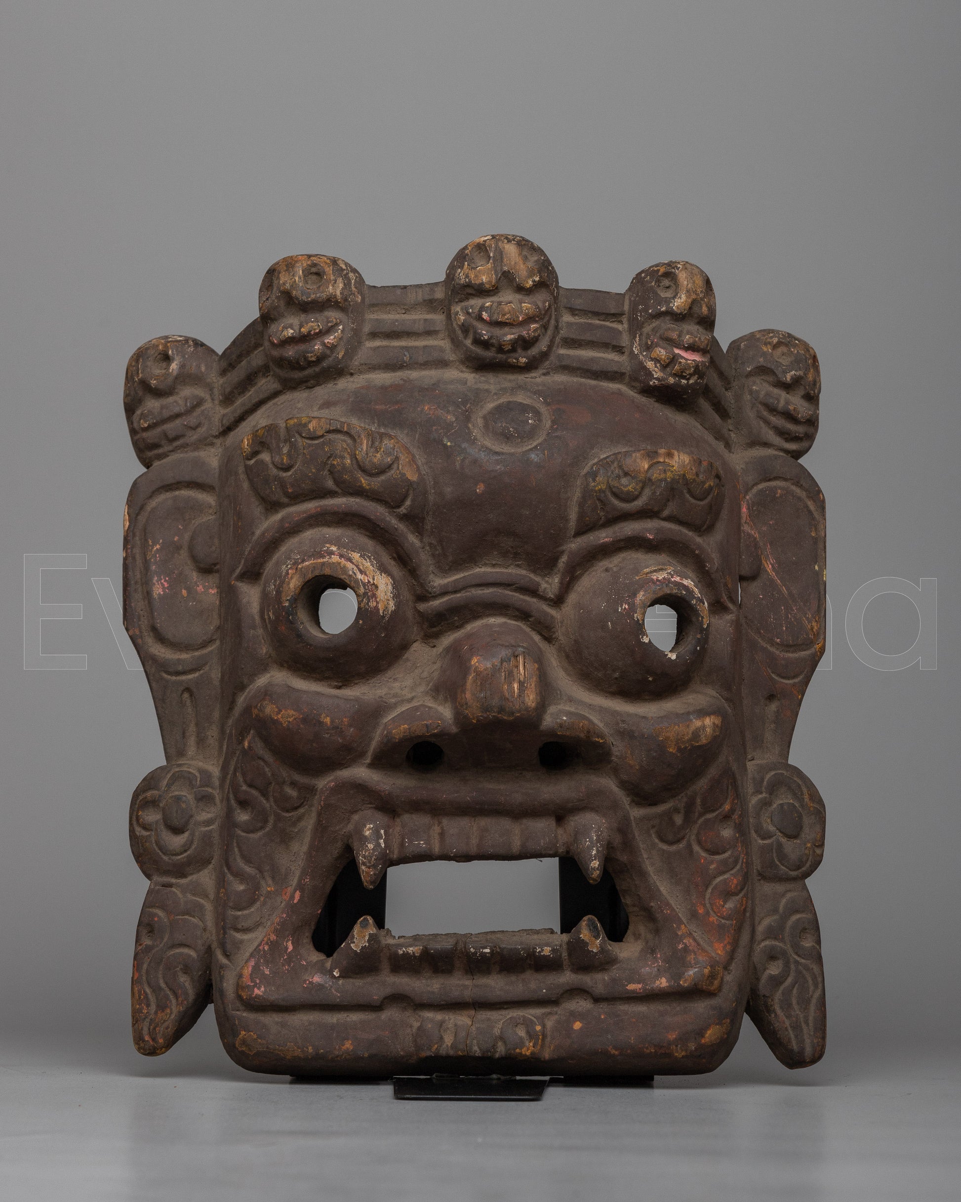 Vintage Wooden Bhairava Mask