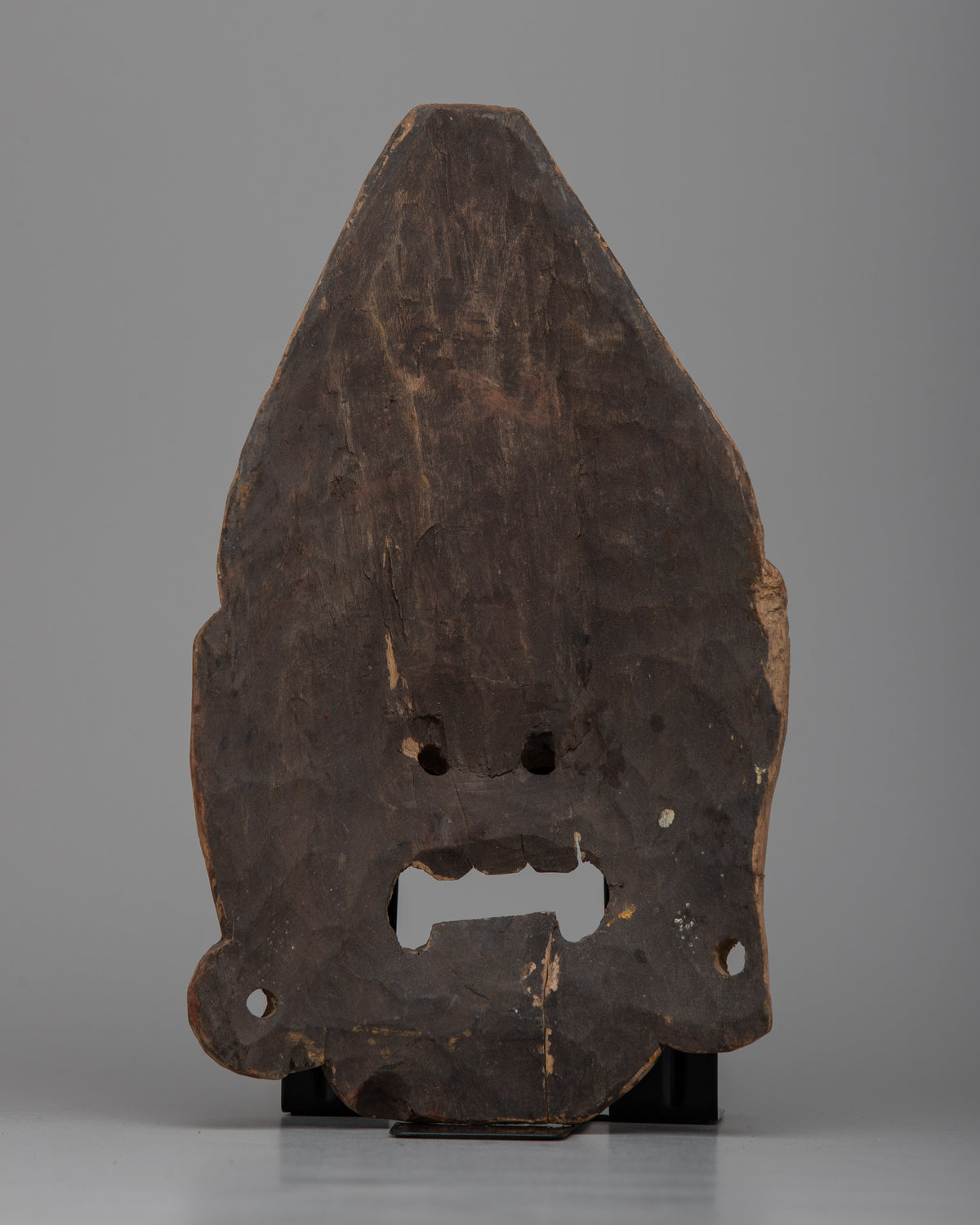 Vintage Fierce Mask Wooden Carving For Table Decor