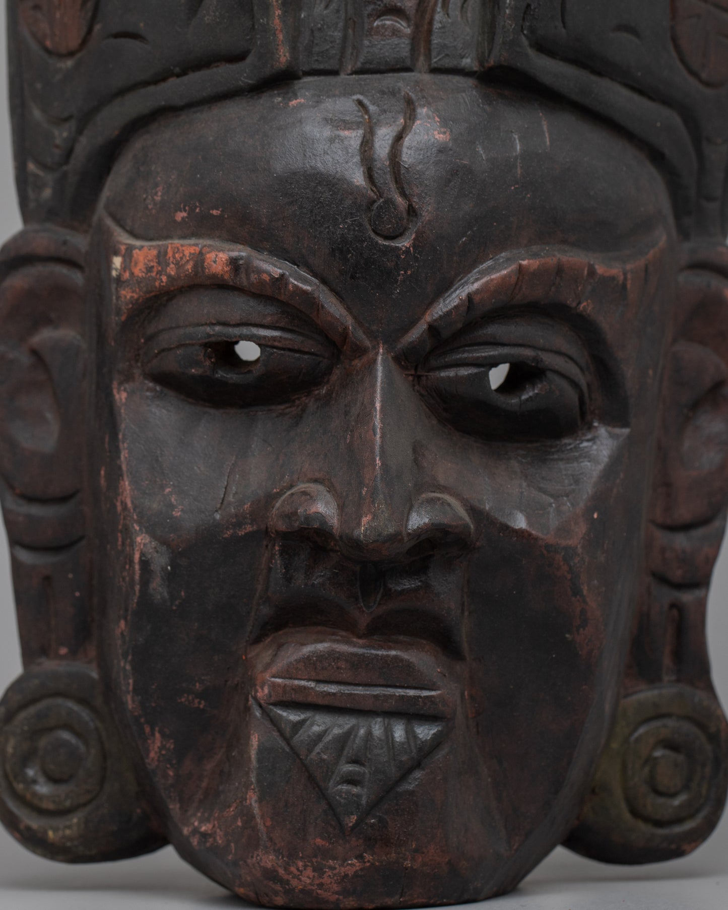 Wooden Buddhist Master Mask | Timeless Symbolism for Spiritual Spaces