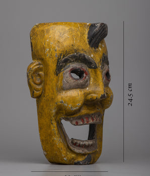 Laughing Wooden Mask | Vintage Art to Bring Joy to Your Home