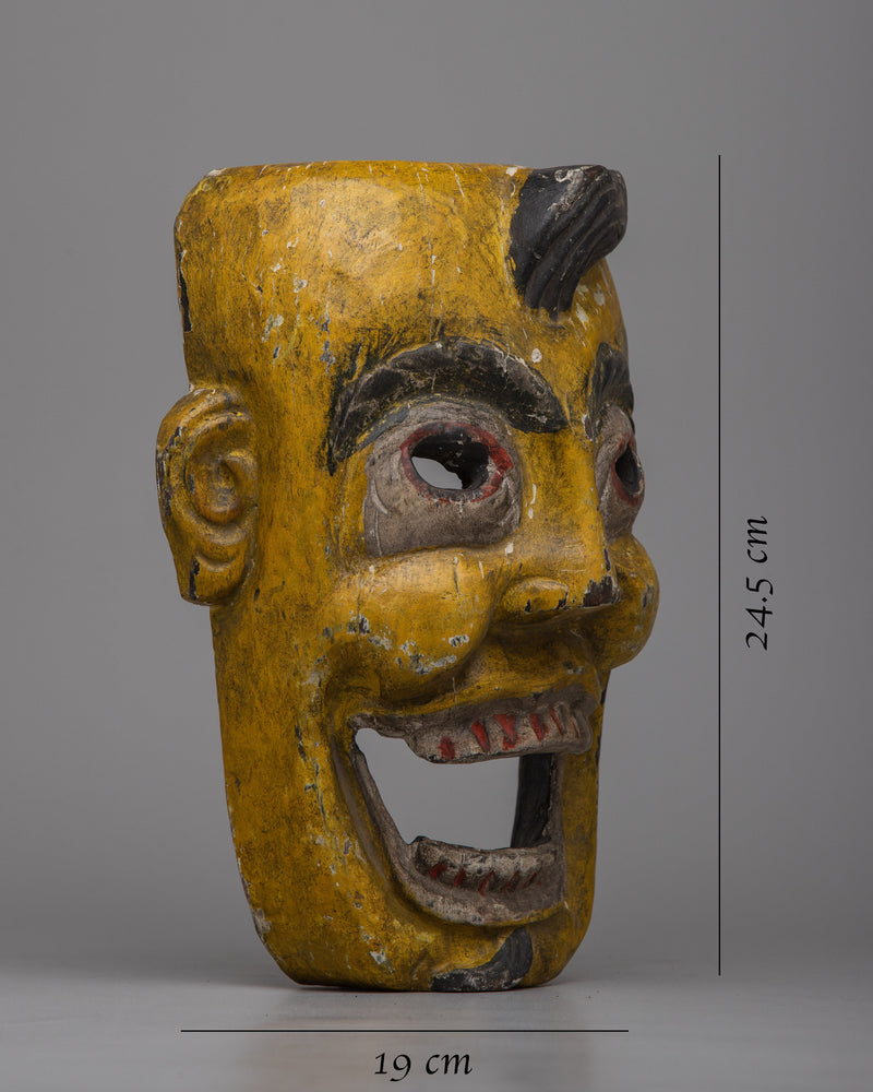 Laughing Wooden Mask | Vintage Art to Bring Joy to Your Home