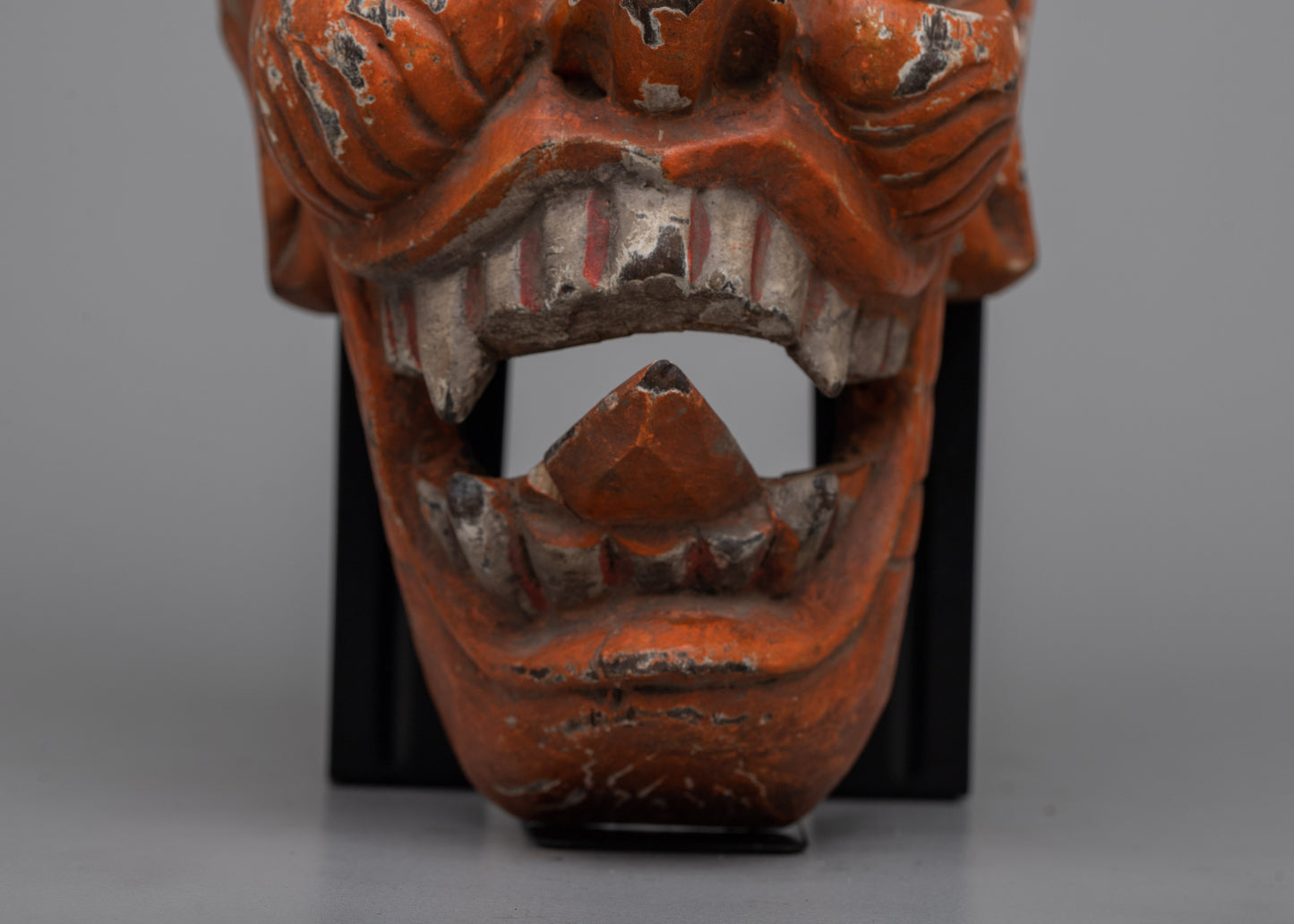 Handcrafted Vintage Laughing Mask | Intricately Carved Wooden Art for Home