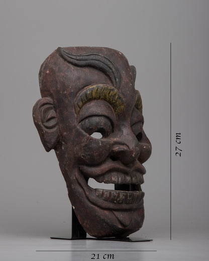 Table Top Wooden Mask | Antique Decor for Distinctive Settings