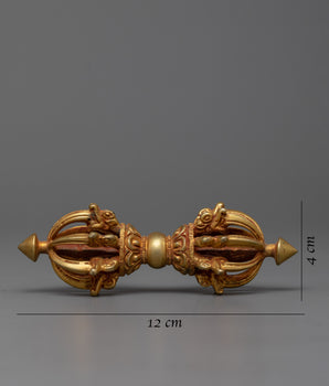 Copper Tibetan Dorje Vajra | Handcrafted Buddhist Ritual Object for Meditation