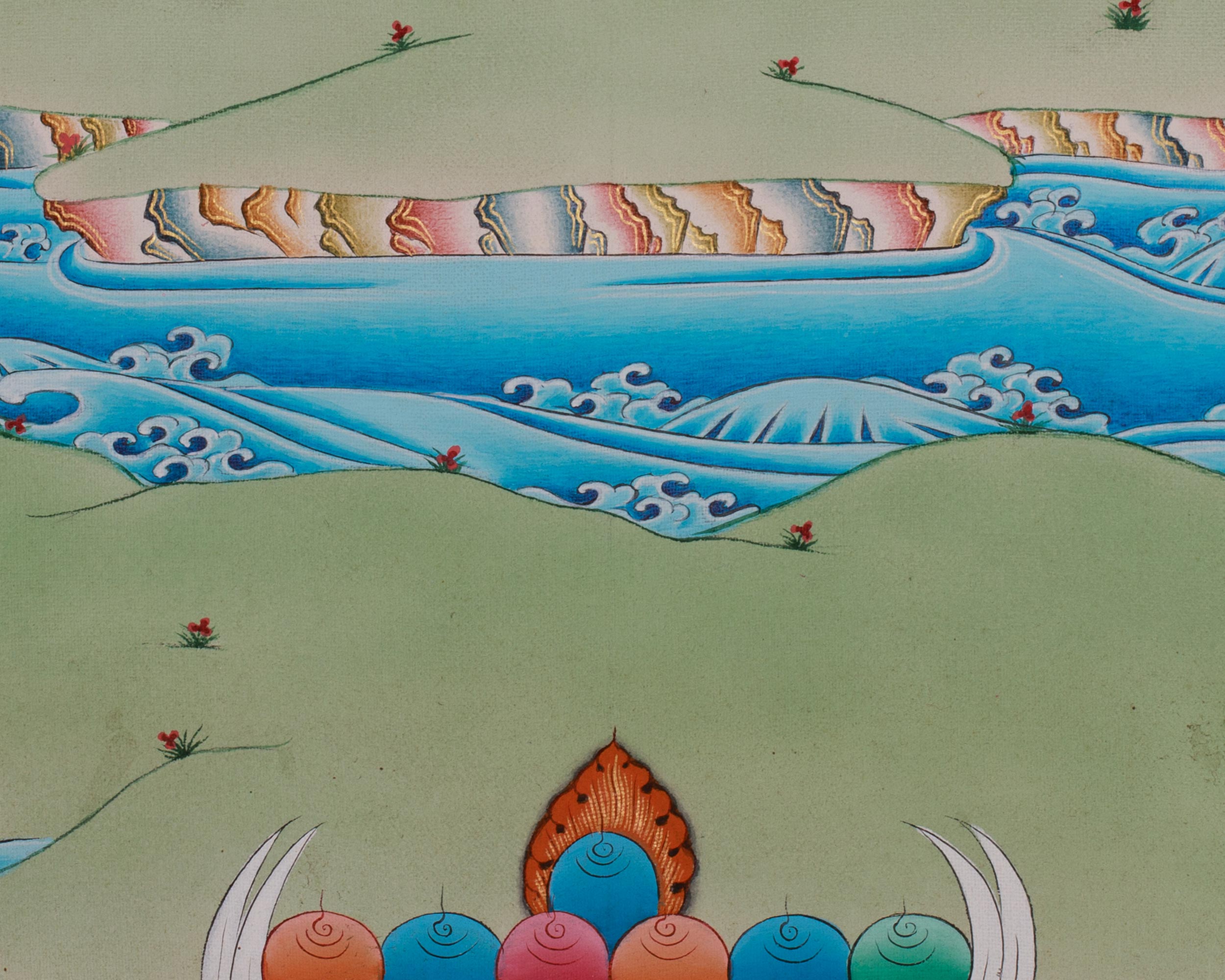Sacred Mitrupa Thangka | Akshobhya Buddha | Prominent Deity in Tibetan Buddhism