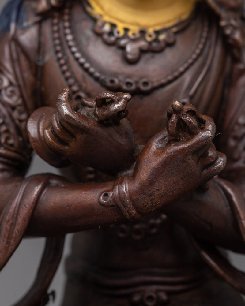 Machine Made Vajradhara Statue | Copper Statue for Spiritual Altars