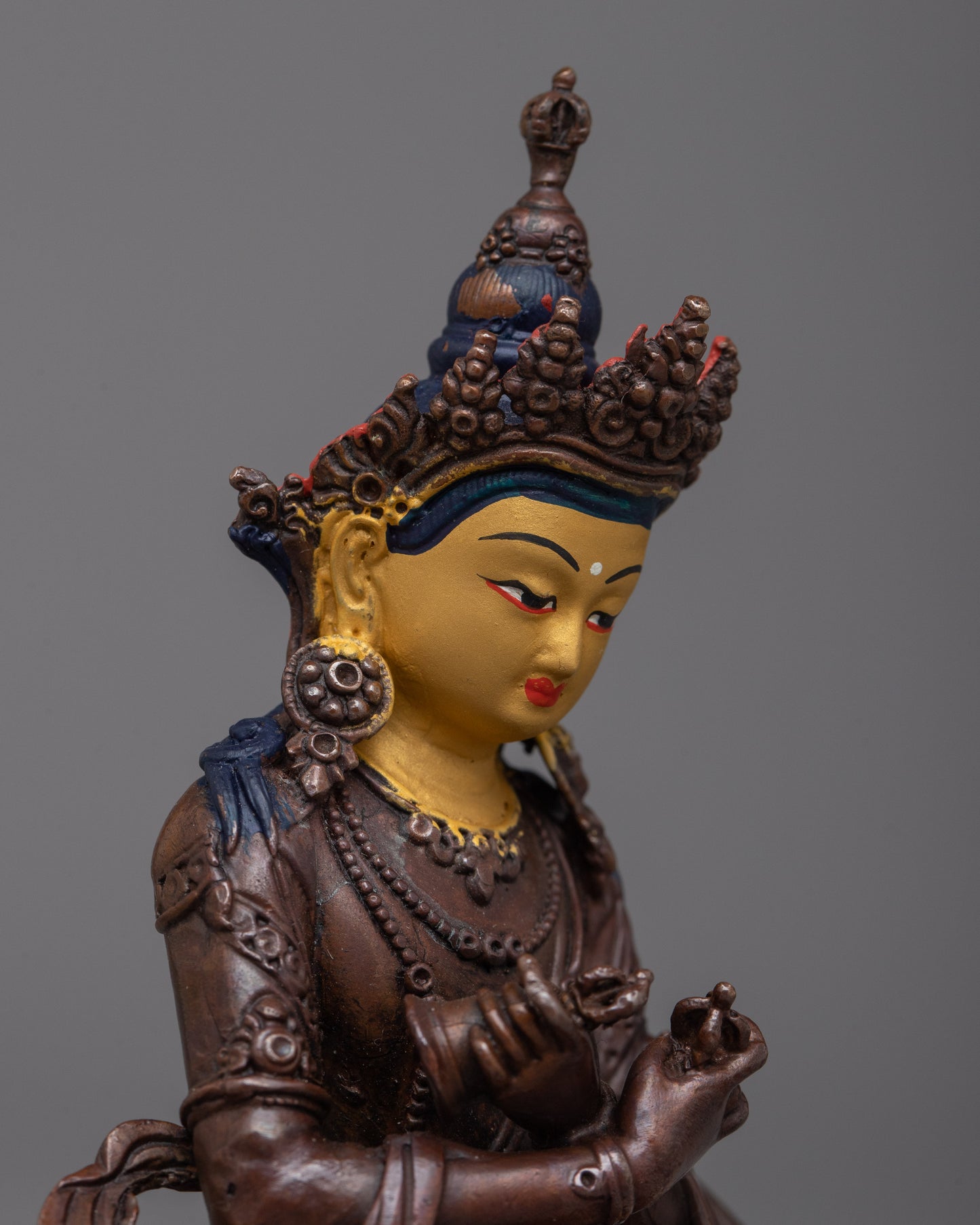 Machine Made Vajradhara Statue | Copper Statue for Spiritual Altars