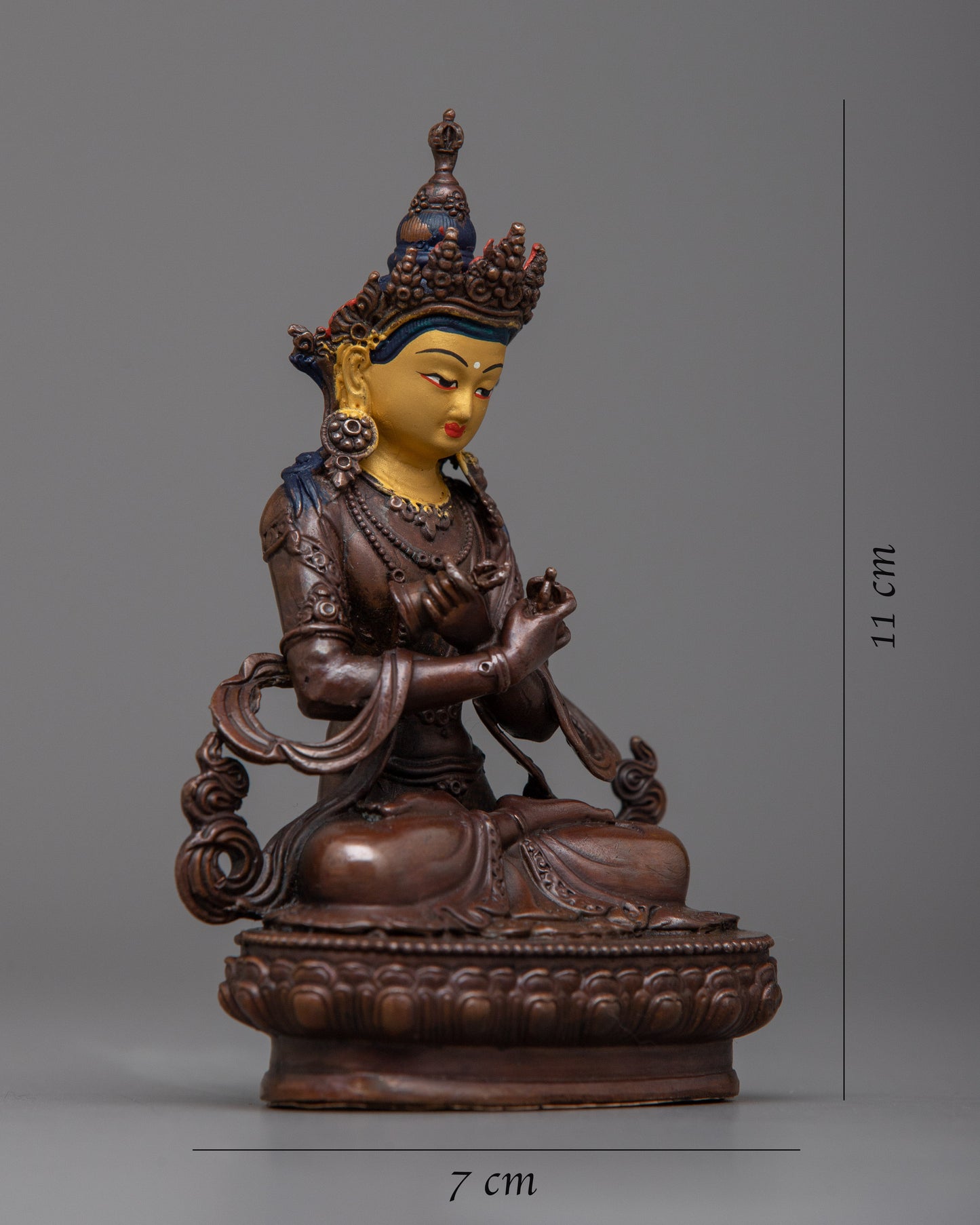 Machine Made Vajradhara Statue | Copper Statue for Spiritual Altars