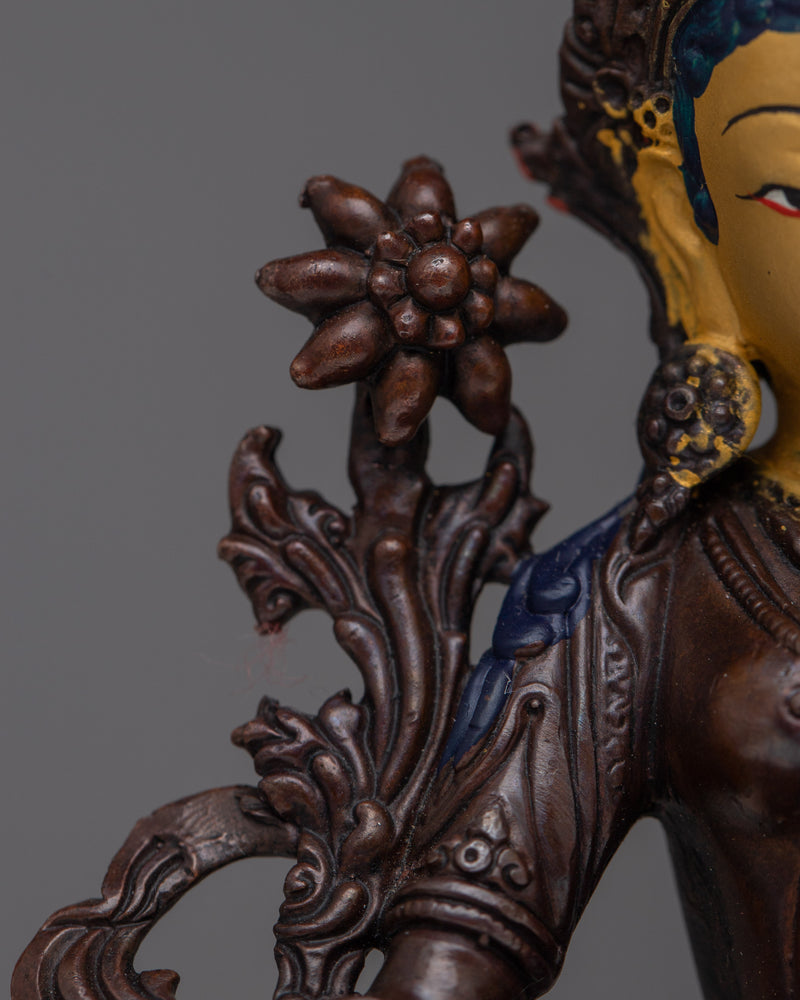 Green Tara Machine Made Statue | Serene Beauty Crafted with Precision for Spiritual Devotion