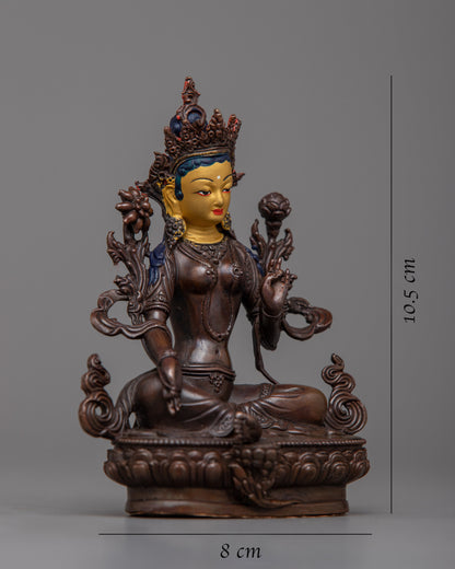 Green Tara Machine Made Statue | Serene Beauty Crafted with Precision for Spiritual Devotion