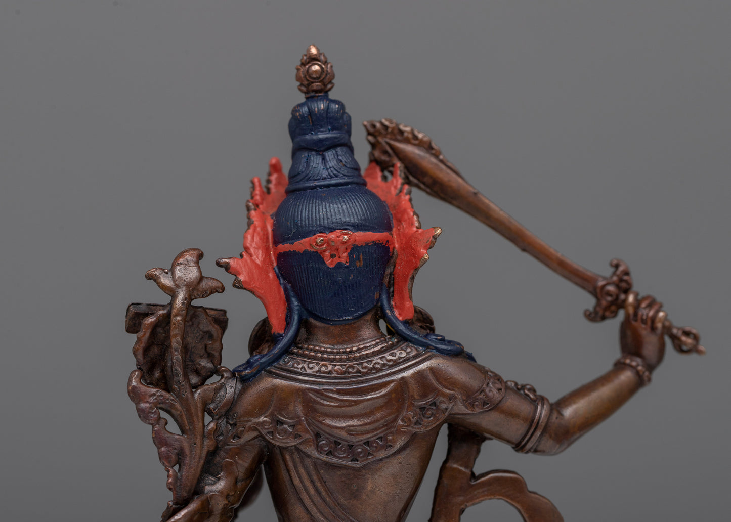 Machine made Manjushri Statue | Oxidized Copper Body, Symbolizing Wisdom and Enlightenment