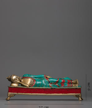 Brass Sleeping Buddha Statue | Transform Your Space into a Haven of Peace