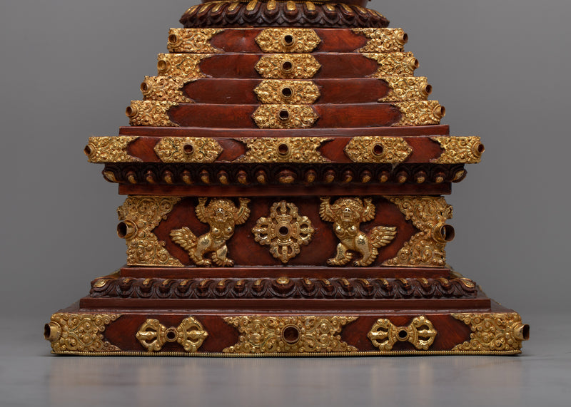 Stupa of Enlightenment | Copper Stupa for Divine Radiance and Spiritual Significance