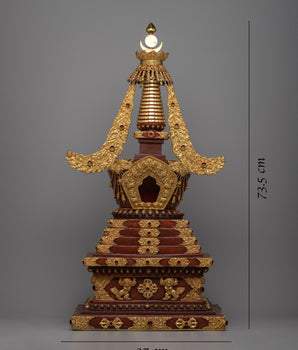 Stupa of Enlightenment | Copper Stupa for Divine Radiance and Spiritual Significance