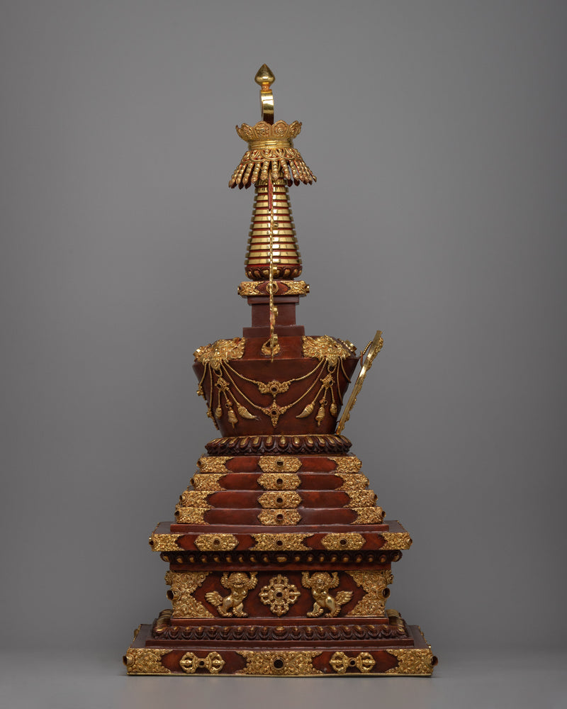 Stupa of Enlightenment | Copper Stupa for Divine Radiance and Spiritual Significance