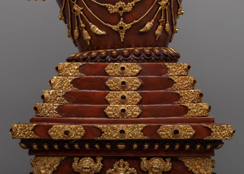 Stupa of Enlightenment | Copper Stupa for Divine Radiance and Spiritual Significance