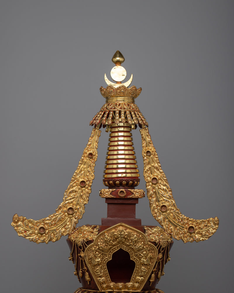 Stupa of Enlightenment | Copper Stupa for Divine Radiance and Spiritual Significance