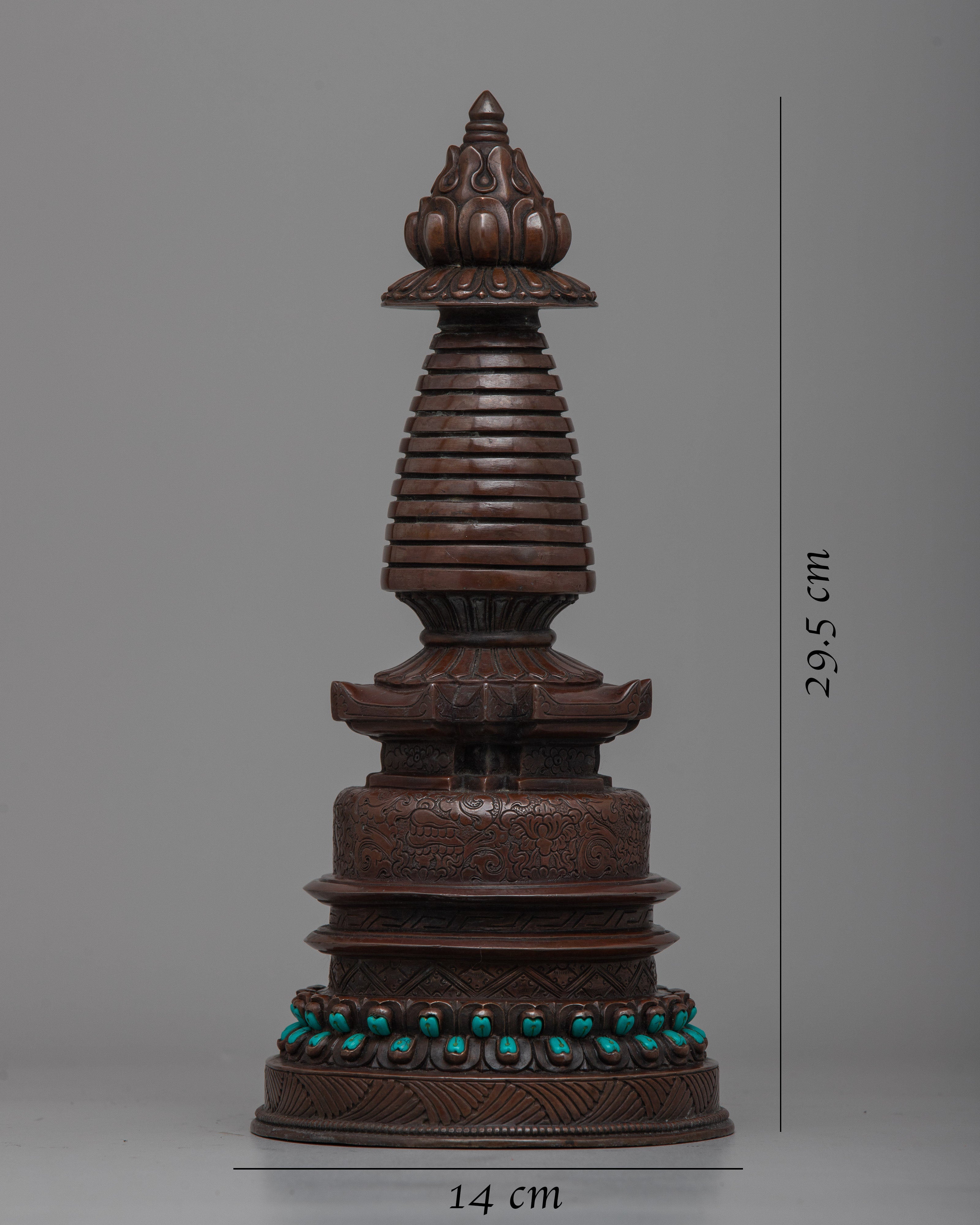 Home Decor Copper Stupa | Elevate Your Space with Spiritual Elegance
