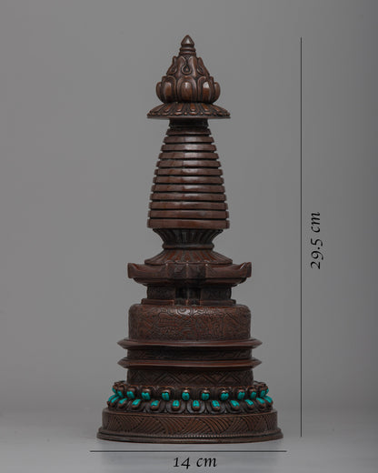 Home Decor Copper Stupa | Elevate Your Space with Spiritual Elegance