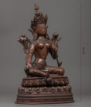 Goddess Green Tara Sculpture | Traditional Himalayan Art