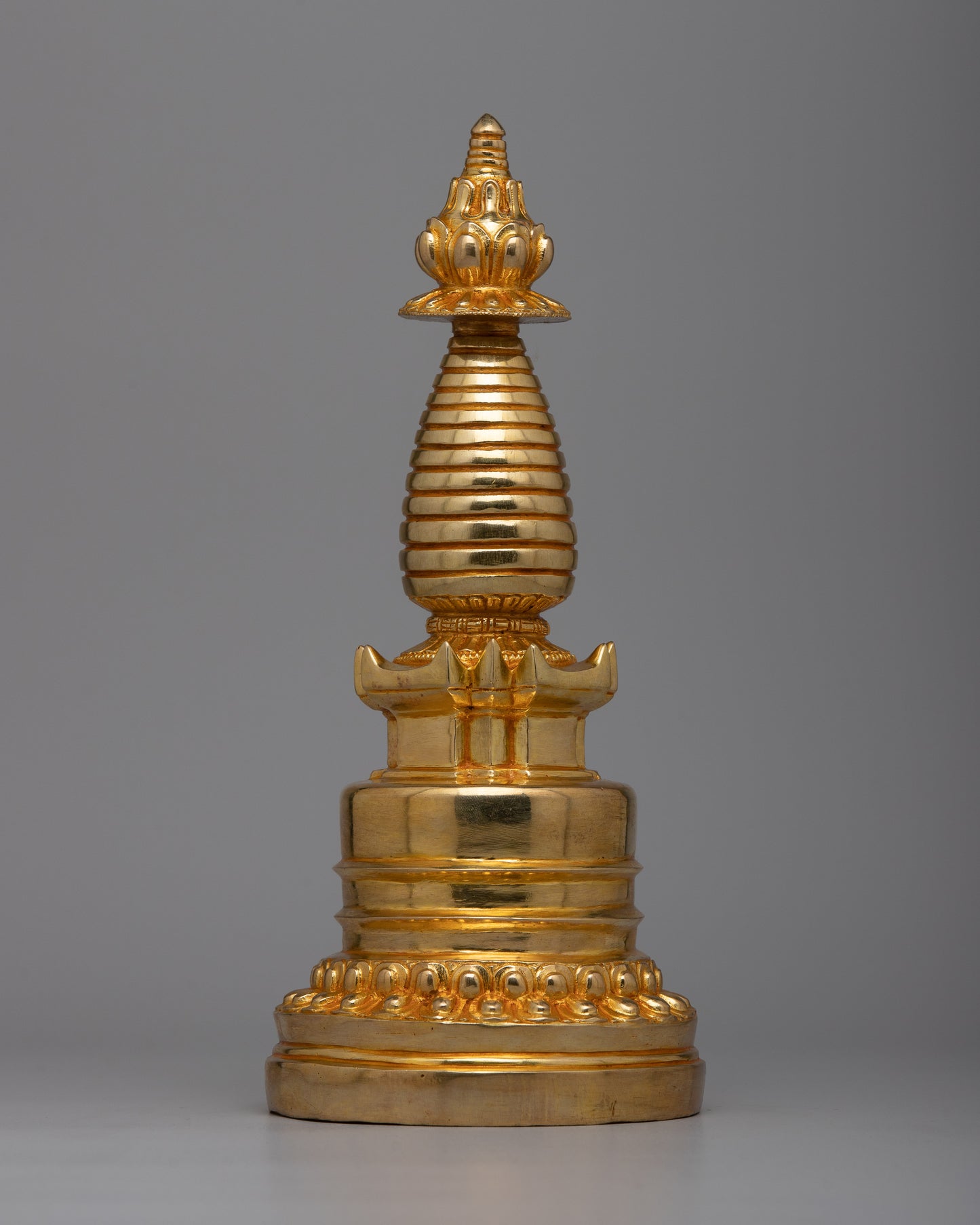 Handcrafted Copper Shrine Stupa | A Reverent Symbol of Spiritual Sanctity