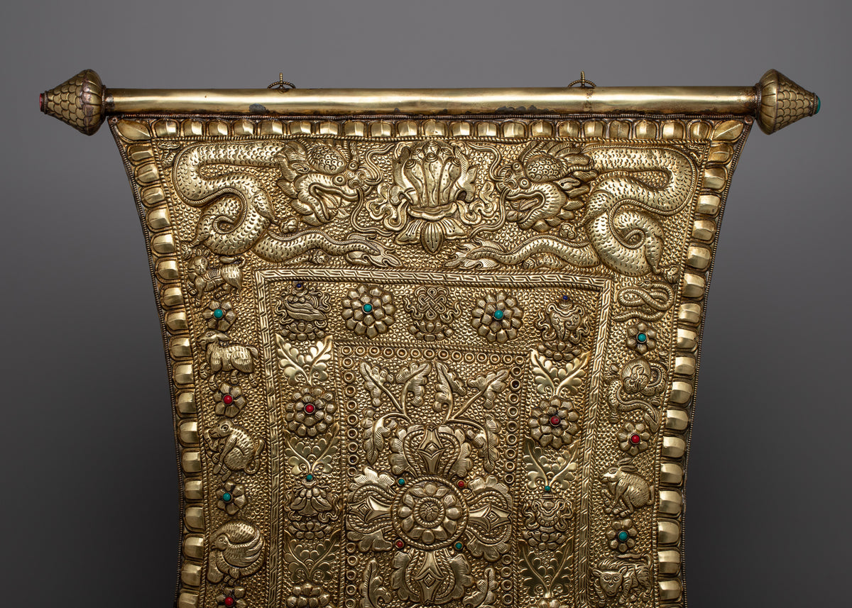 Bishwo Vajra Metal Thanka Wall Hanging | Elevating Your Space with Sacred Beauty and Mystical Insight