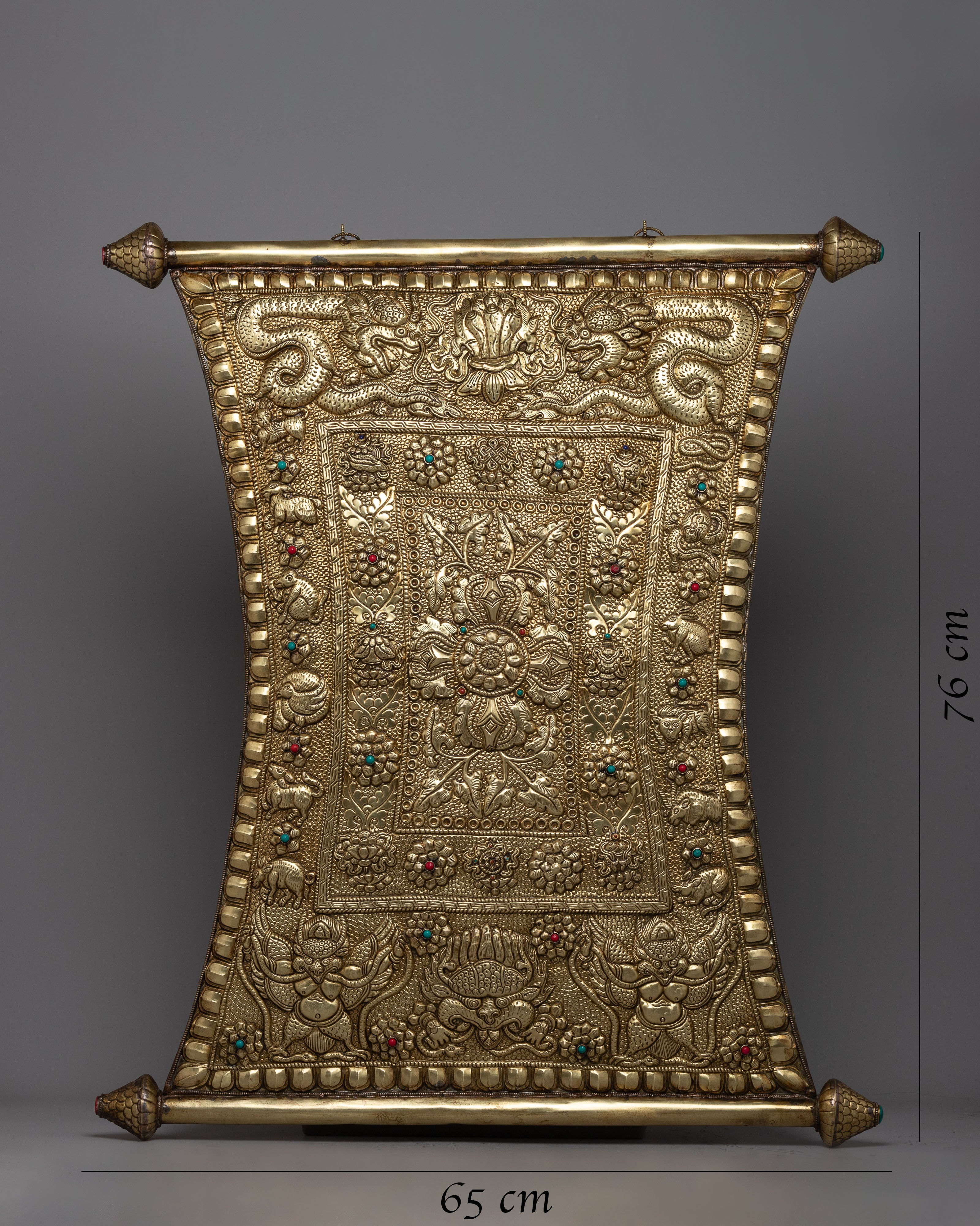 Bishwo Vajra Metal Thanka Wall Hanging | Elevating Your Space with Sacred Beauty and Mystical Insight