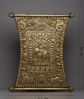 The Four Harmonious Friends(mthun-po spun-bzhi, Skt. Catvari anukulabhratr) Metal Wall Hanging