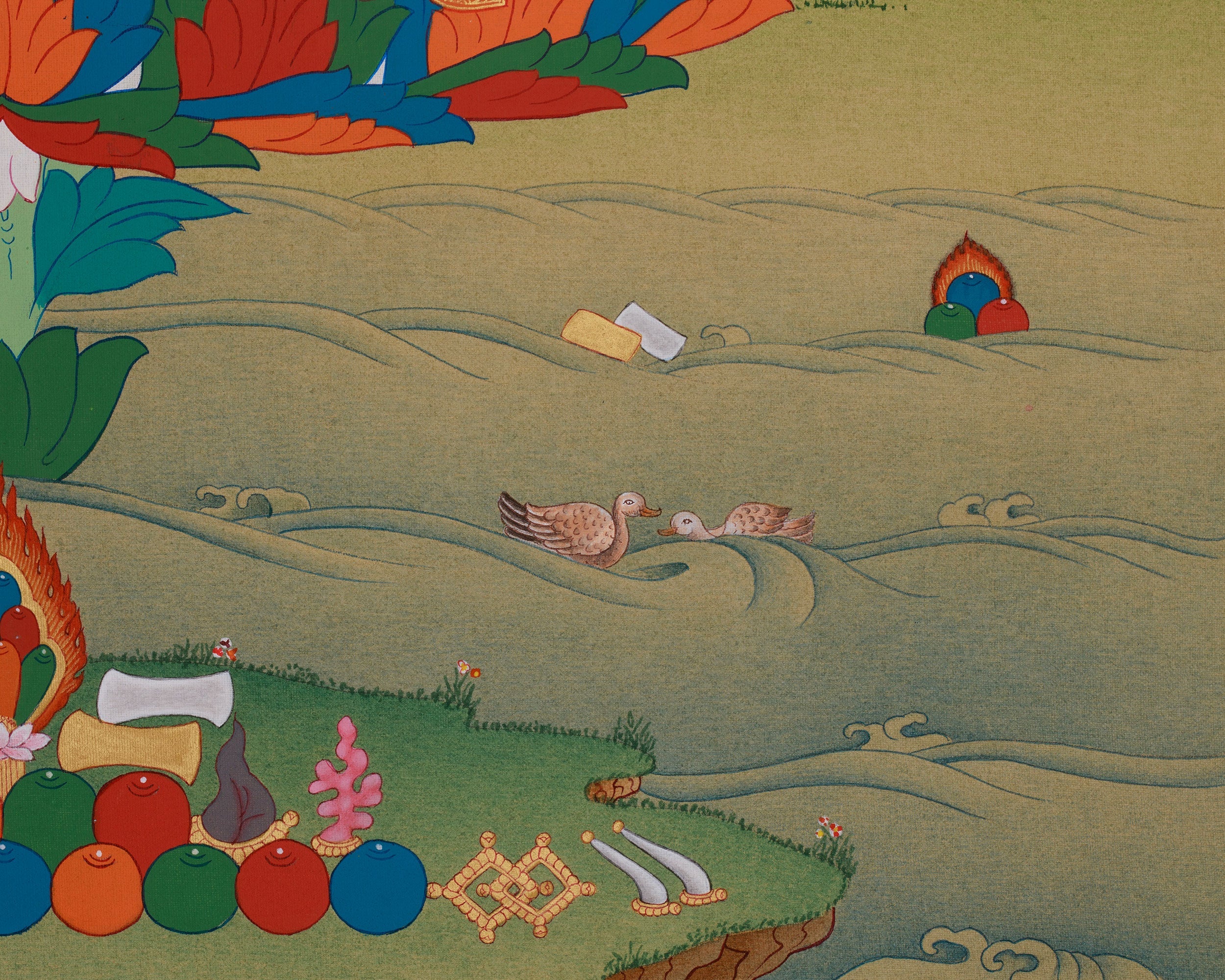 Guru Rinpoche Wisdom Thangka | Spiritual Master of Vajrayana Art
