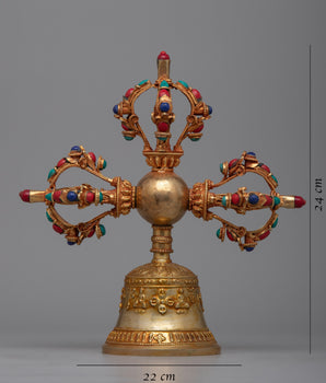 Double Vajra Bell | Bring Sacredness to Your Rituals and Offerings
