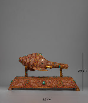 Conch Shell with Stand | Harness Divine Sound and Symbolism for Spiritual Practices