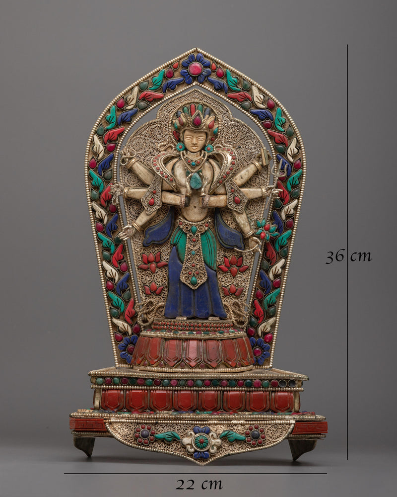 Standing Buddha Chenrezig Statue | Premium Craftsmanship for Your Eternal Serenity in Your Home