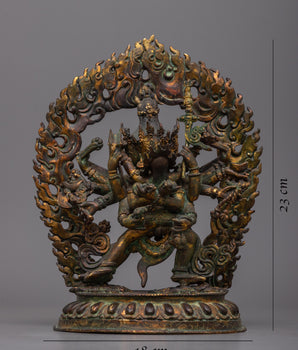 Chakrasamvara and Consort Vajravarahi Statue |  Symbolizing Divine Union and Spiritual Harmony