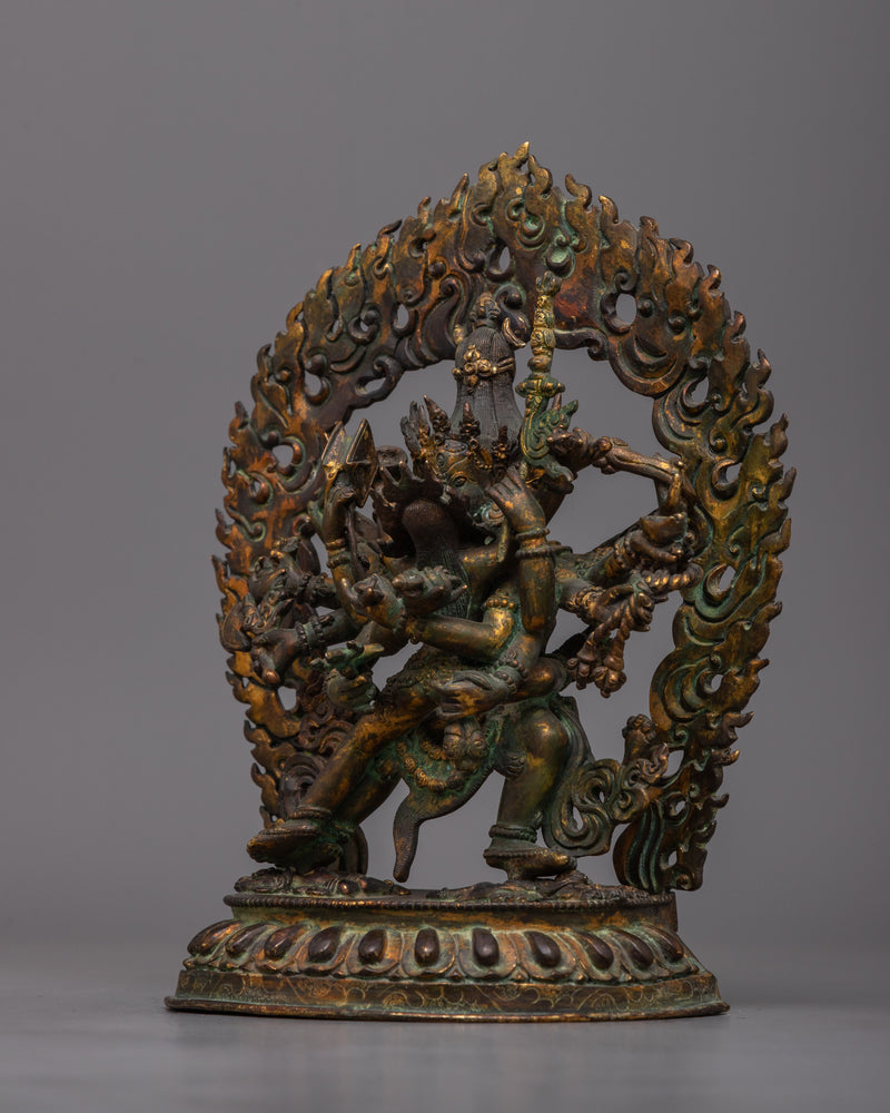 Chakrasamvara and Consort Vajravarahi Statue |  Symbolizing Divine Union and Spiritual Harmony