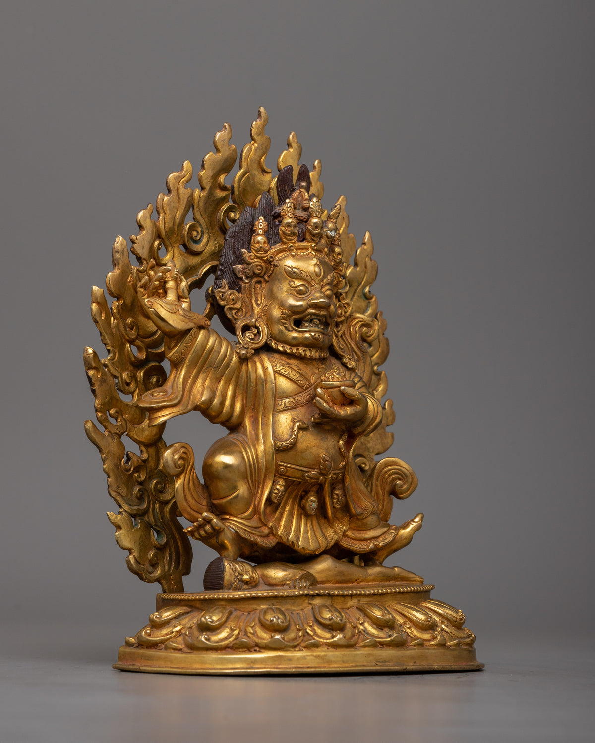 Two-Armed Bernagchen Mahakala Dharma Protector | Statue of Fearless Energy and Protection