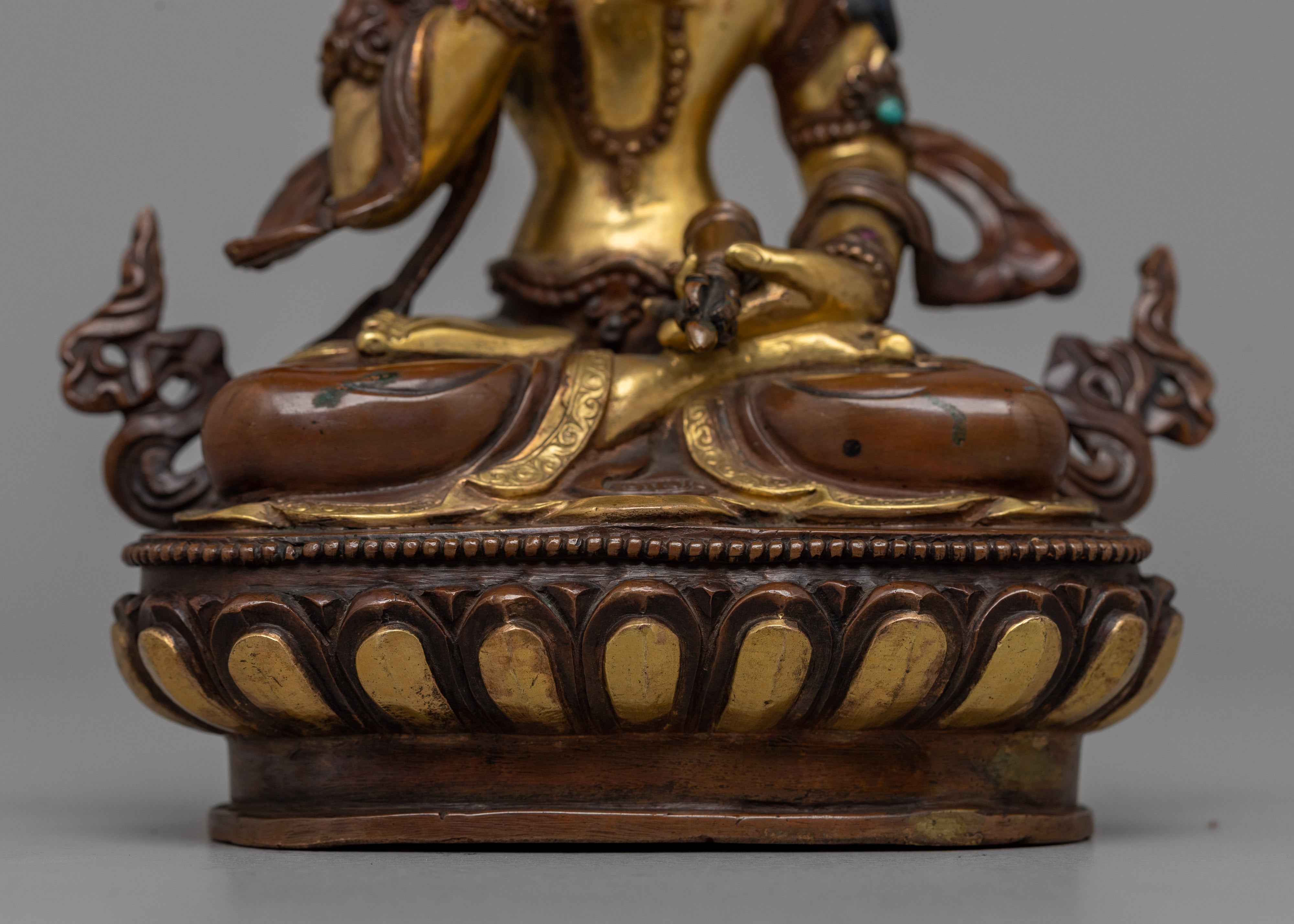 Traditional Buddhist Vajrasattva Copper Statue | Deity of Purification
