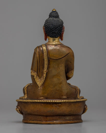 Handcrafted Copper Amitabha Buddha Statue | Sacred Buddhist Figure