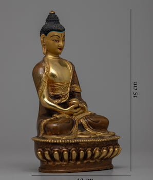 Handcrafted Copper Amitabha Buddha Statue | Sacred Buddhist Figure