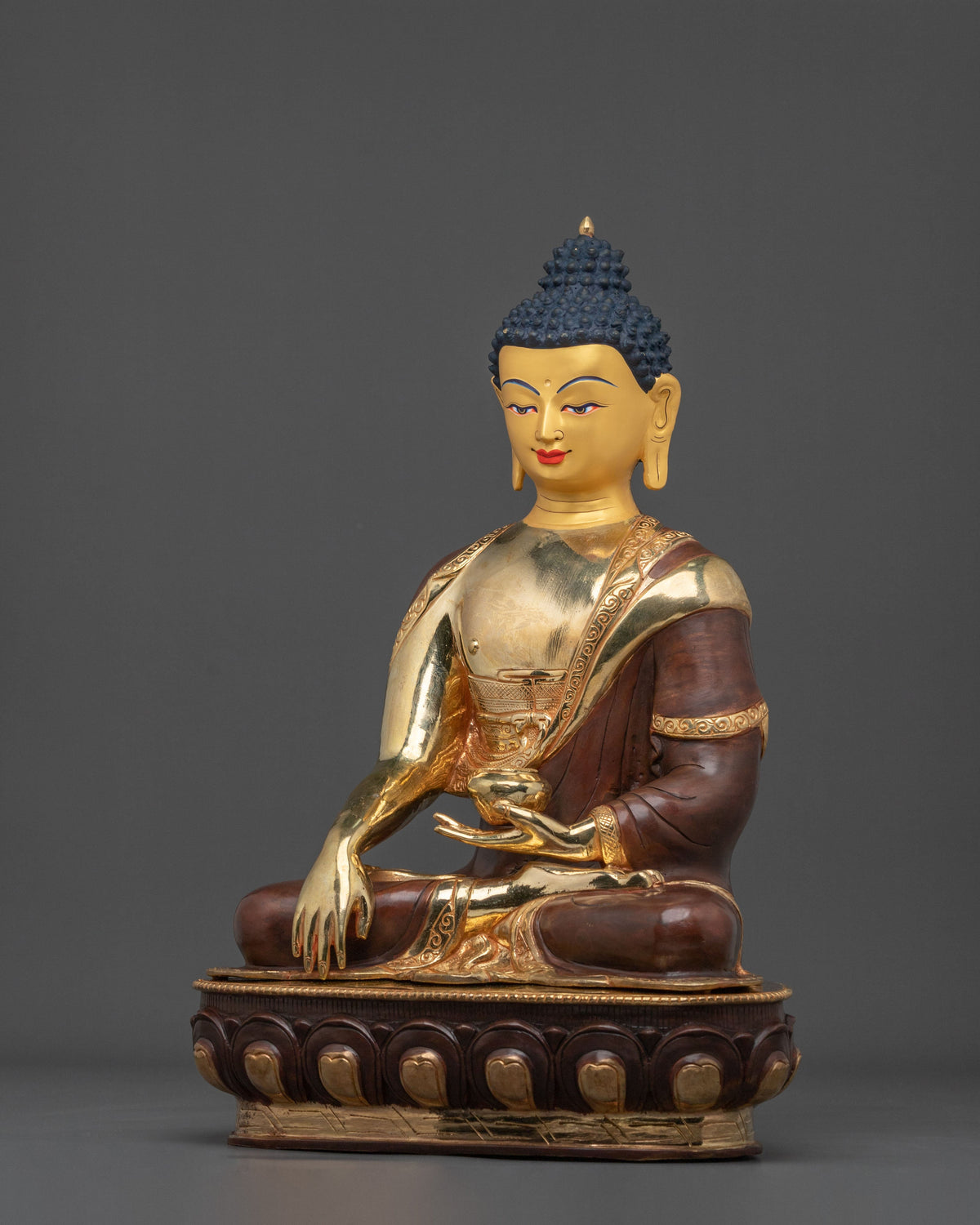 Shakyamuni Enlightened Sage Statue | 24K Gold Gilded Buddha Sculpture