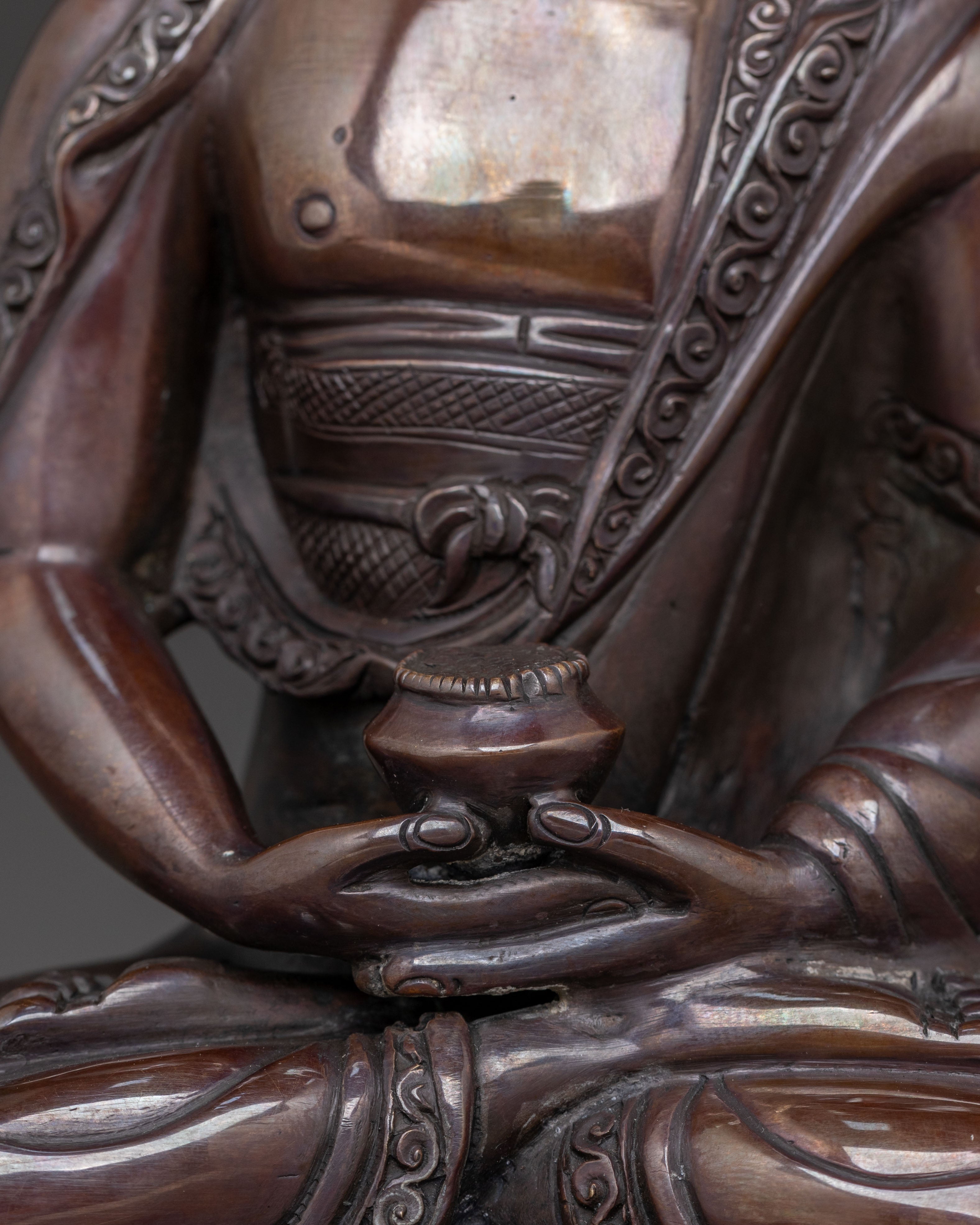 Amitabha Buddha | Serene Oxidized Copper Statue