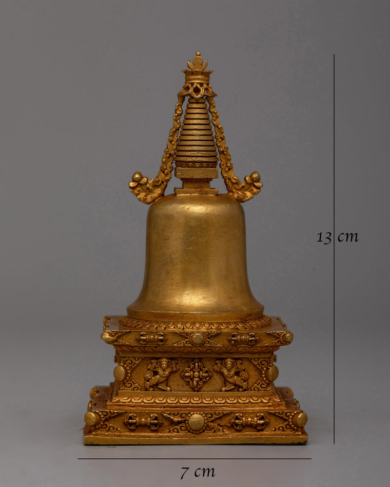 8 Buddhist Stupa Set | Symbolic Representation of Buddhist Enlightenment