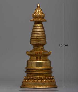Handmade Tibetan Stupa | Artisanal Charm for Your Home or Meditation Area