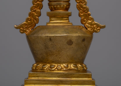 Handcrafted Copper Stupa Statue | Elevate Your Space with Spiritual Grace