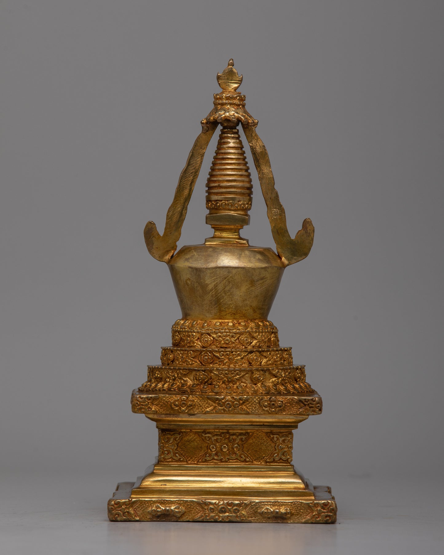 Shrine Buddha Stupa | Handcrafted Copper Decor for Spiritual Altar