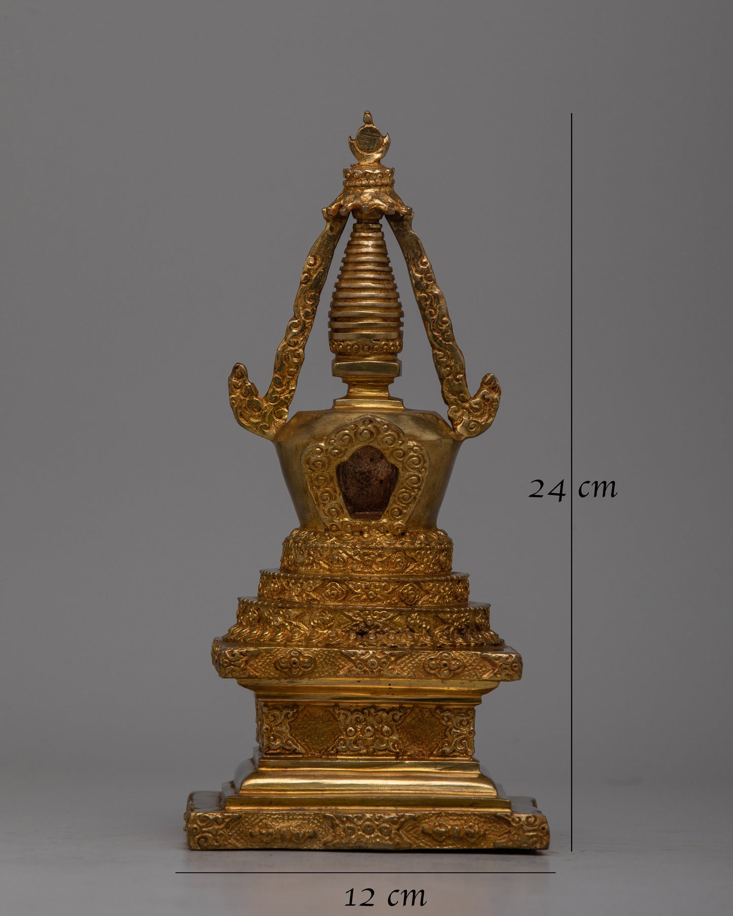 Shrine Buddha Stupa | Handcrafted Copper Decor for Spiritual Altar