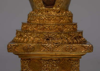 Shrine Buddha Stupa | Handcrafted Copper Decor for Spiritual Altar